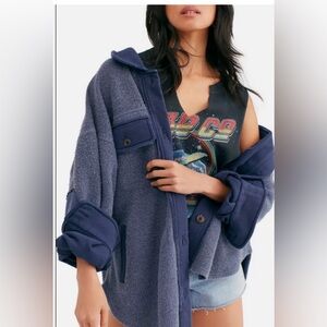 Free People Ruby Jacket in Indigo oversized Size S